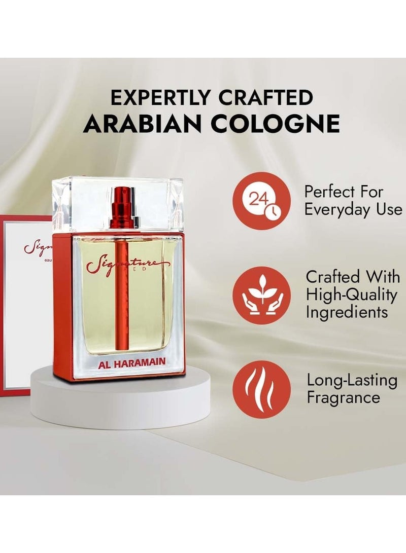 Al Haramain Signature Red Eau de Parfum 100ml | Long-Lasting Unisex Chypre Floral Fragrance Spray - Image 4